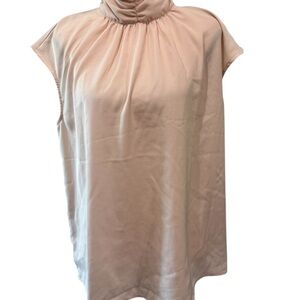 Who What Wear | light pink Ruffled neck blouse